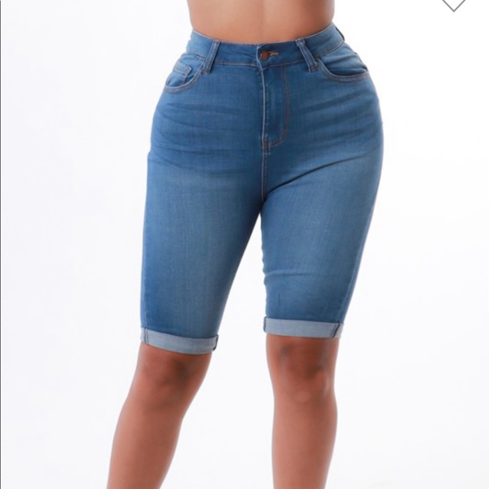 Light Denim Bermuda Shorts
